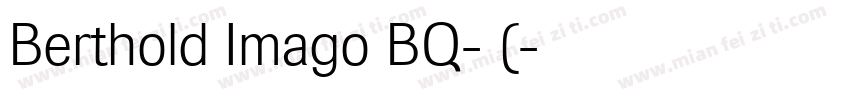 Berthold Imago BQ-中(字体转换